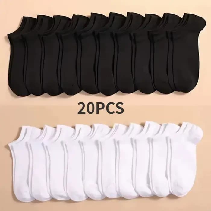 10 paires de chaussettes unisexes décontractées de couleur unie, fines, respirantes, confortables, anti-odeur, absorbant la sueur, à coupe basse, pour hommes et femmes