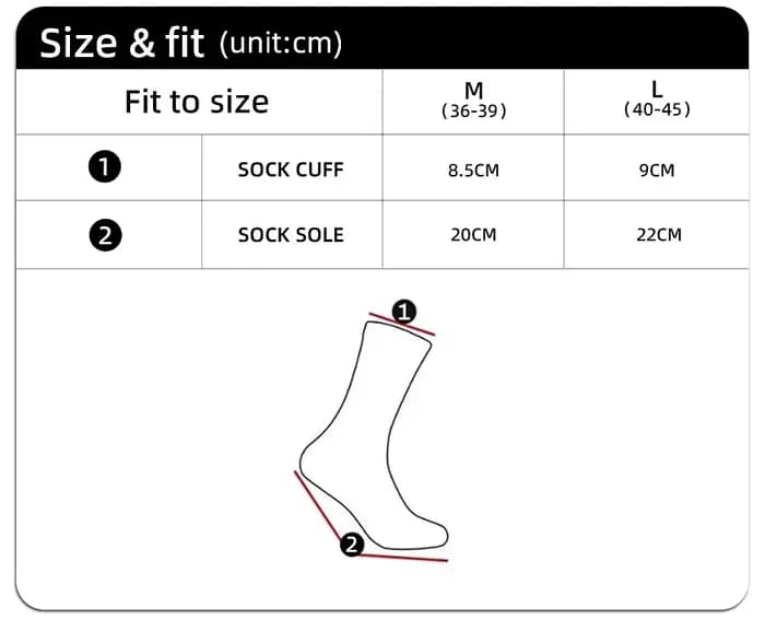Chaussettes de sport respirantes pour hommes et femmes