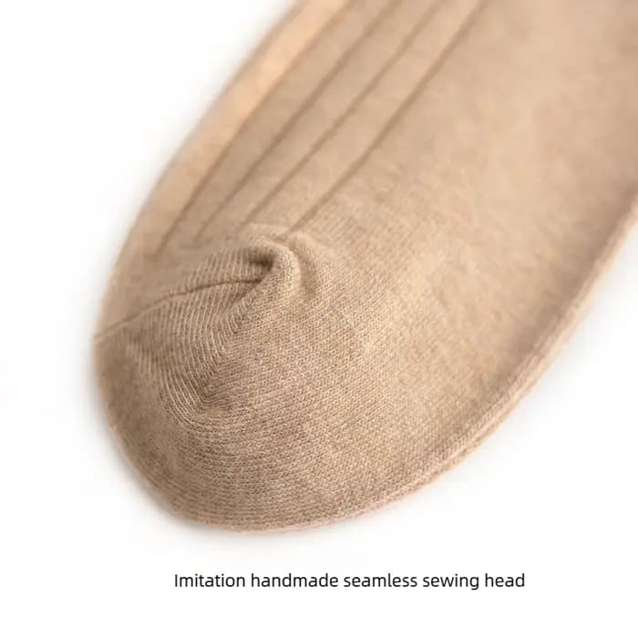 1 paire de chaussettes thermiques d'hiver en coton peigné chaud