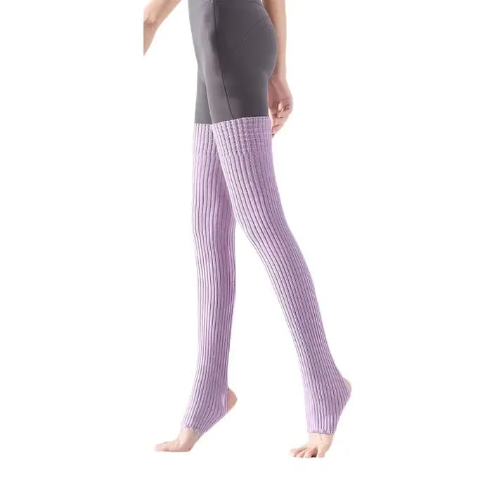 CLYFAN 1 paire jambières chaussettes à la mode longue chaussette sans pieds hiver danse jambe bas respirant Yoga Ballet bas