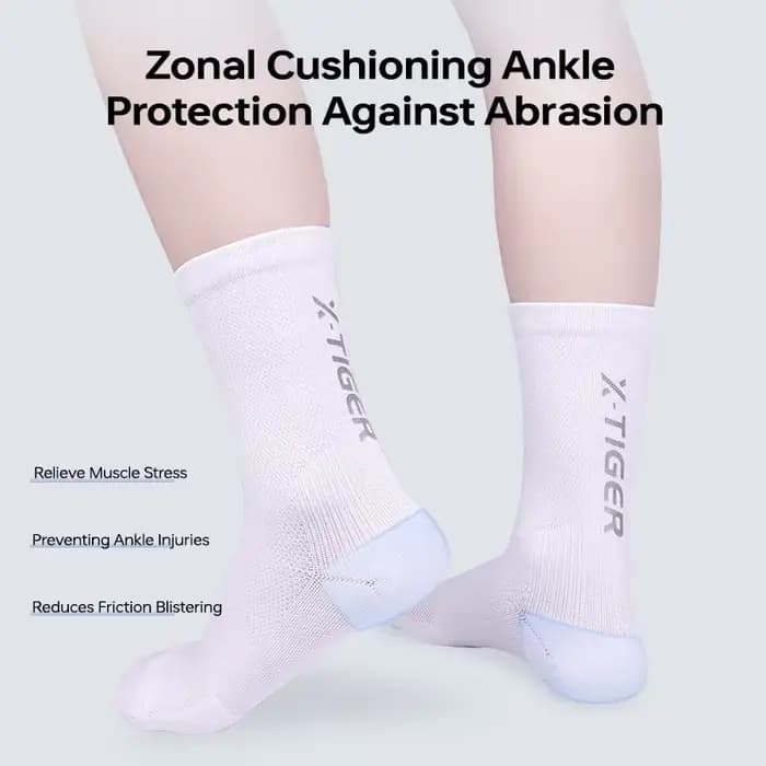 X-TIGER chaussettes de sport pour hommes chaussettes de vélo vtt anti-dérapant résistant à l'usure absorbant la sueur respirant course basket-ball football