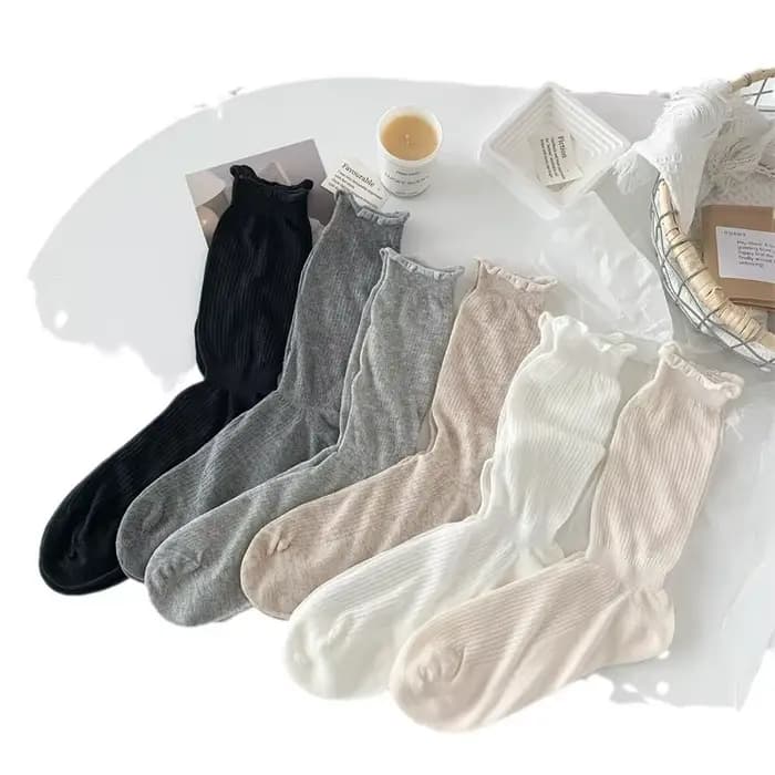 Chaussettes respirantes en maille fine pour femmes, absorbant la sueur, bord roulé dans le tube, monochromatique, simple, mode, printemps, été