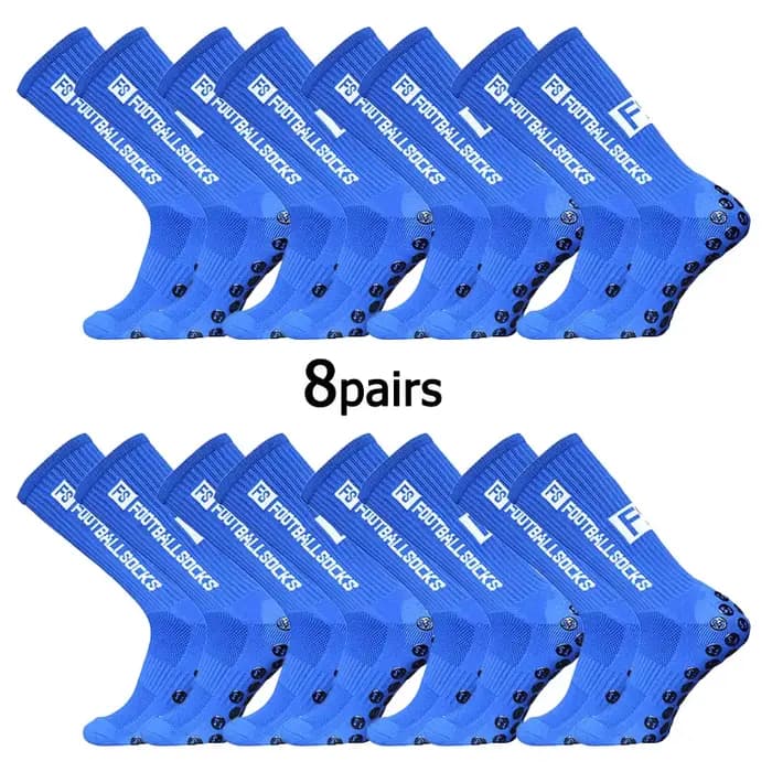 8 paires de nouvelles chaussettes de football collées à mi-tube FS pour l'entraînement sportif et la compétition