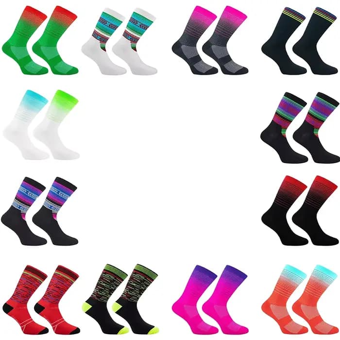  Chaussettes de cyclisme respirantes évacuant l'humidité