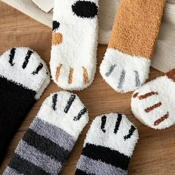 Chaussettes floues pour femmes hiver chaud doux confortable moelleux microfibre maison pantoufle de couchage