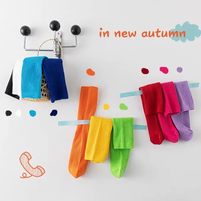 Chaussettes longues tricotées pour garçons et filles