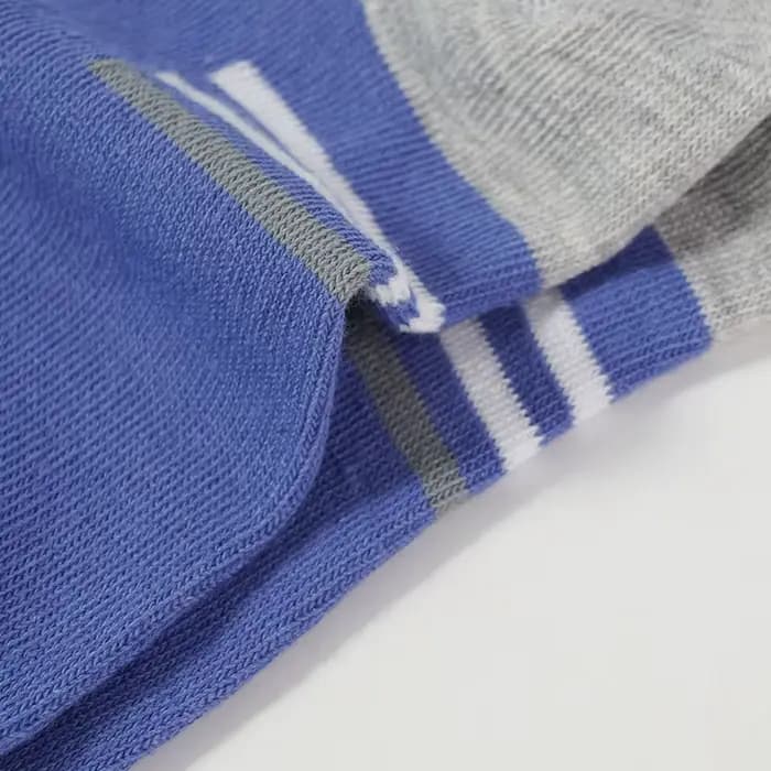 10 pièces (5 paires) de chaussettes rayées pour hommes et femmes