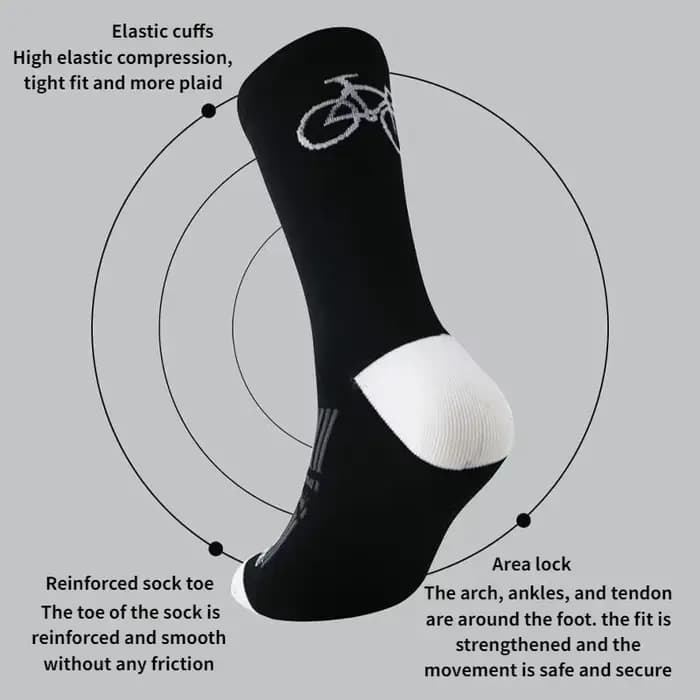 Chaussettes de sport de marque professionnelle de haute qualité, respirantes, pour le cyclisme sur route, pour hommes et femmes, chaussettes de course pour sports de plein air