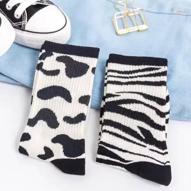 Chaussettes courtes à motif de vache pour femmes