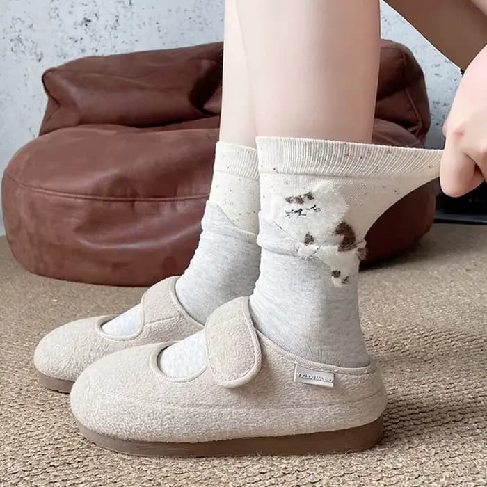 Mignon coton petit chat chaussettes drôle 3D chaton chiot oeuf boule