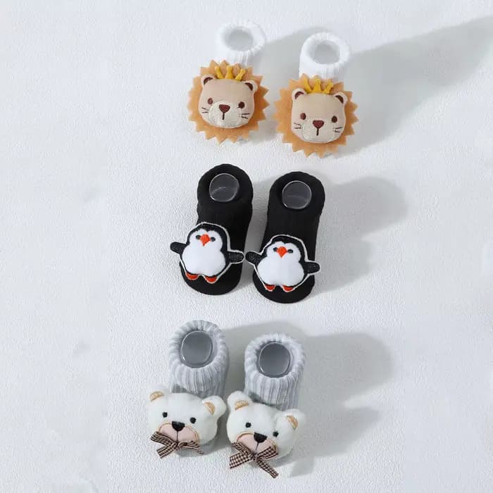 Nouveau bébé dessin animé chaussettes tricotées ours mignon nouveau-né doux solide anti-dérapant Prewalker chaussette pour fille garçon infantile tricot chaussettes de sol