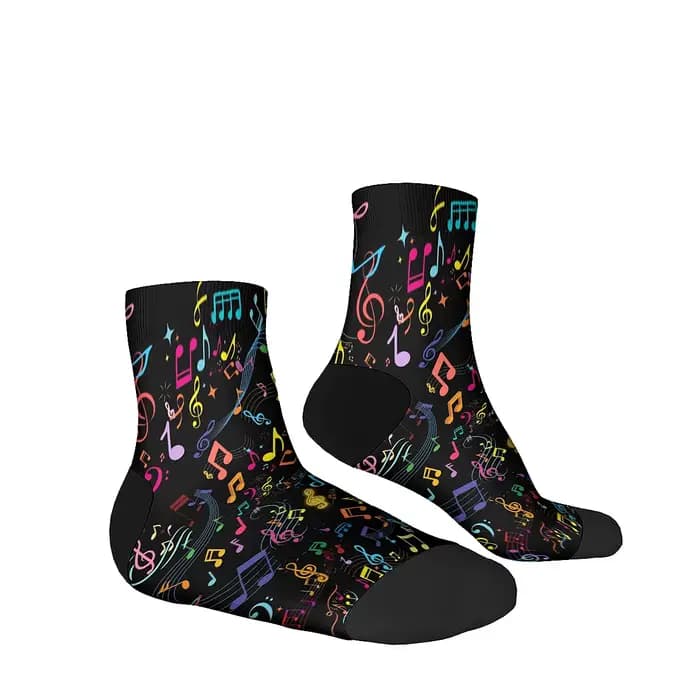 Notes de musique chaussettes Vintage rue Hip Hop nouveauté