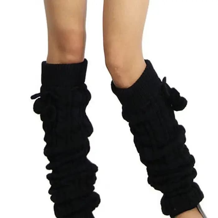 Jambières femmes cuisse haute sur genou chaussettes longues hiver cheville Stretch solide tricoté dames Slouch chaud