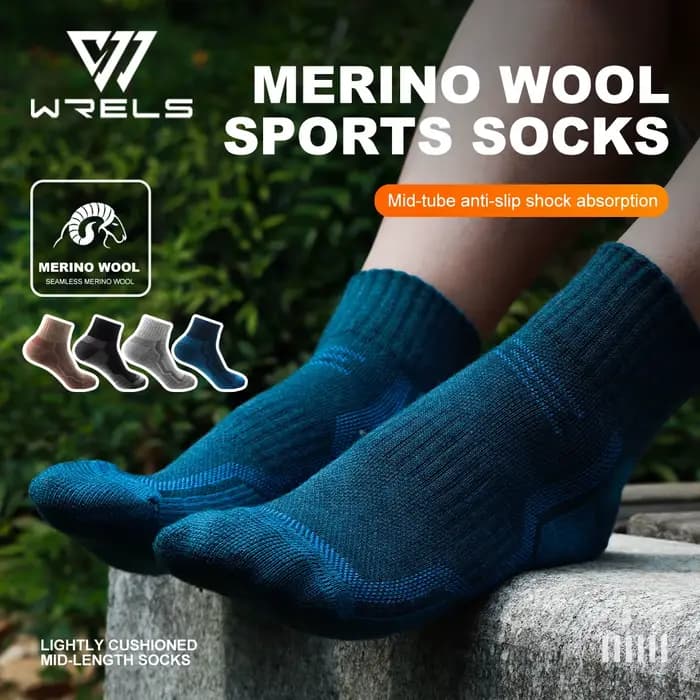 WRELS Chaussettes en laine mérinos pour hommes