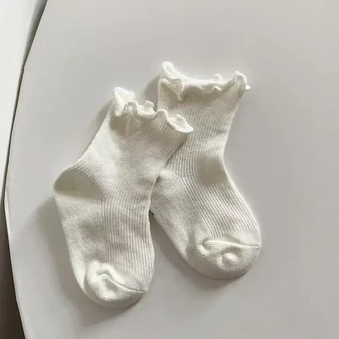 Chaussettes mi-longues en coton pour nouveau-né fille