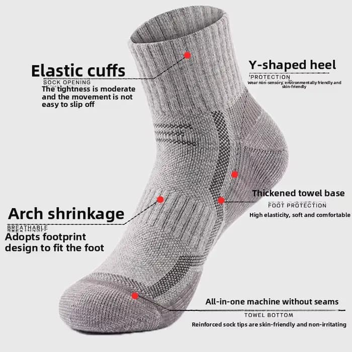 Chaussettes thermiques en laine mérinos automne hiver chaud Ski randonnée snowboard escalade Compression