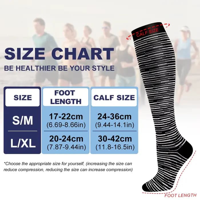 Chaussettes de compression pour hommes et femmes