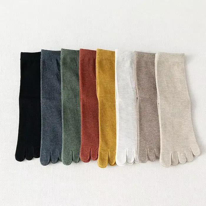 Chaussettes courtes cinq doigts en coton pour homme