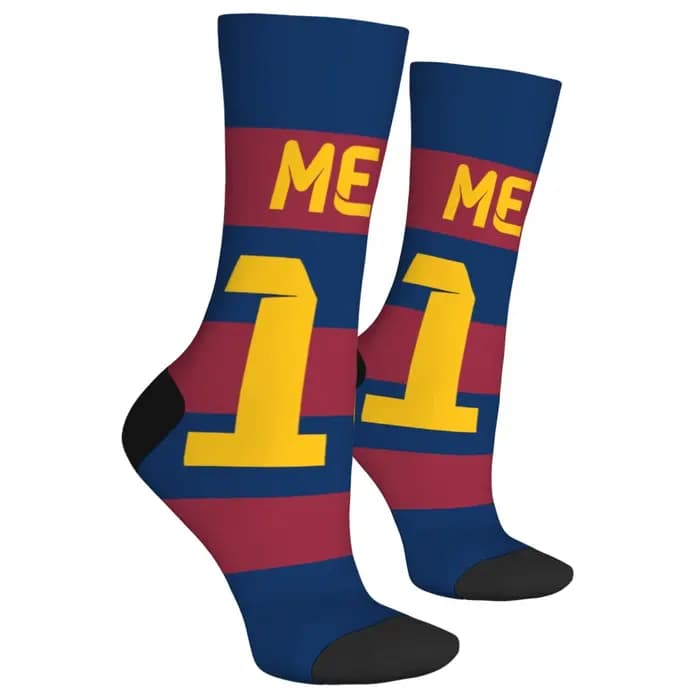 Messi Soccer No.10 chaussettes pour hommes nouveauté drôle heureux