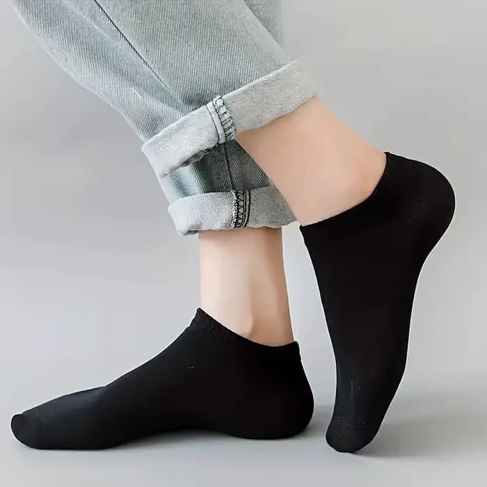 10/20/30/40/60 paires de chaussettes unisexes de couleur unie