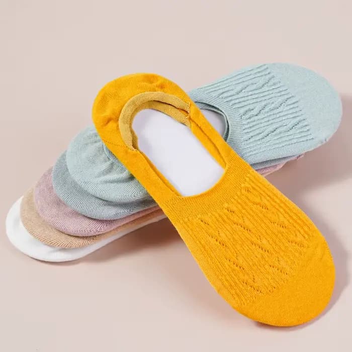 5 paires de chaussettes basses en coton pour femmes