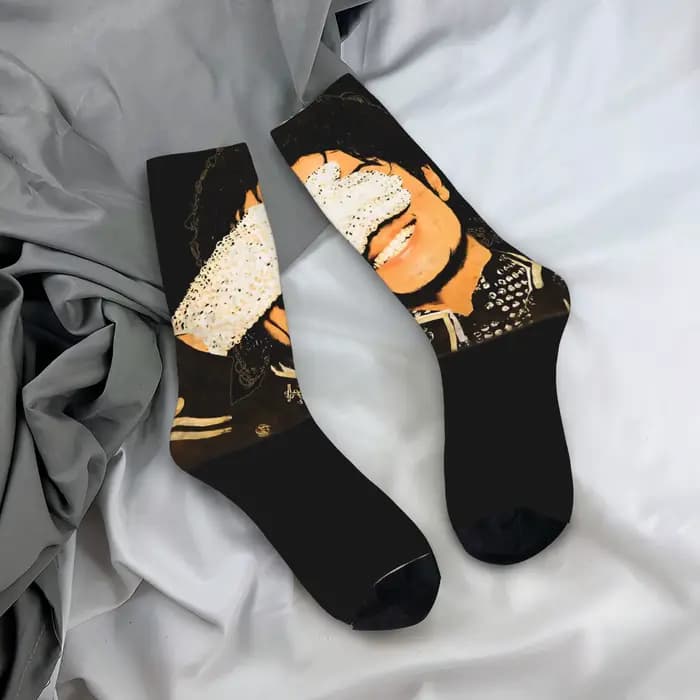 Chaussettes décontractées MJ Sparkling Glove Portrait pour hommes et femmes
