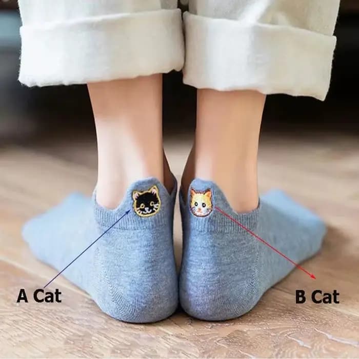 10 paires Pack Kawaii chaussettes femmes bonne cheville drôle dessin animé broderie chat Harajuku accessoires court Lot cadeau pattes griffe