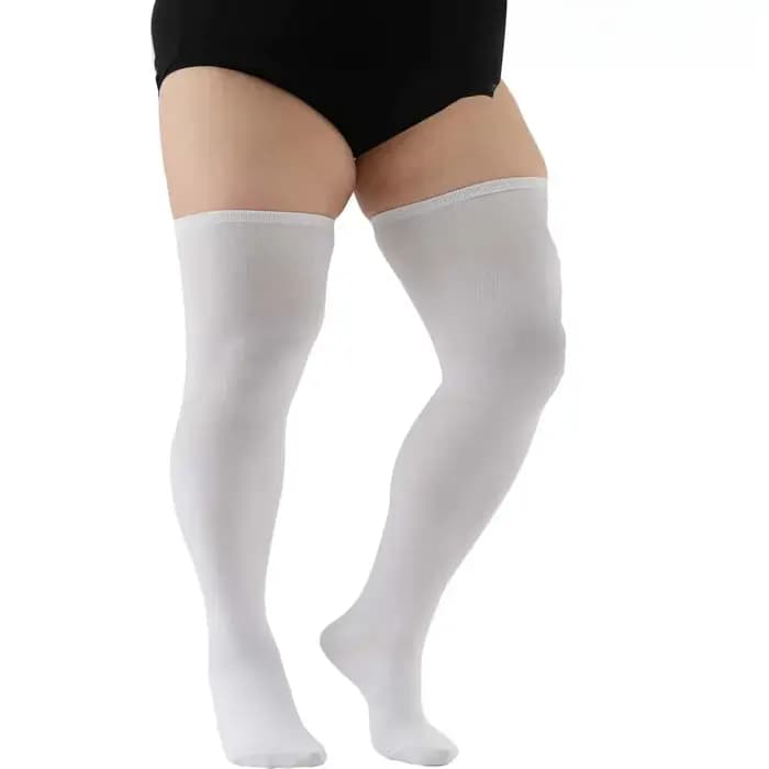 Cuisse haute chaussettes femmes grande taille bas surdimensionné dames sur le genou grand
