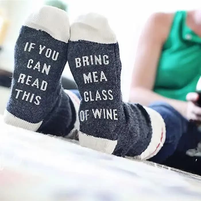 Chaussettes personnalisées pour hommes et femmes, vin drôle, si vous pouvez lire ces chaussettes de printemps, Meias feminino, mignonnes, Hip Hop, nouvel arrivage 2023