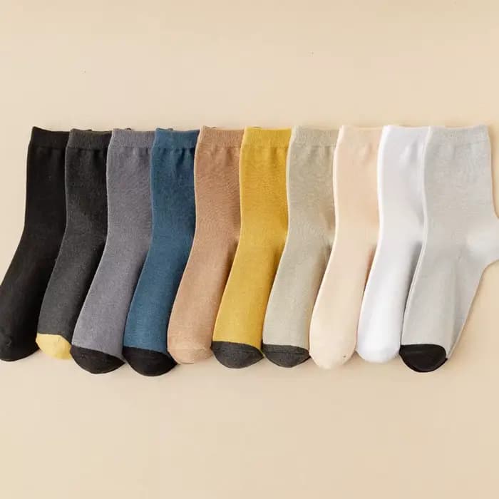 10 paires de chaussettes 100% coton, semelle intermédiaire rayée quatre saisons pour hommes, chaussettes de sport respirantes en coton absorbant la sueur