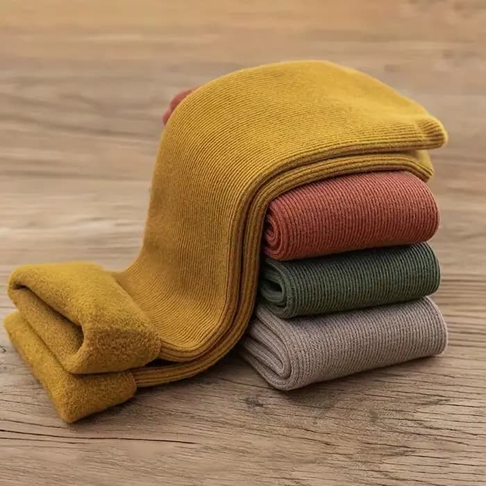 4 paires hiver chaud solide femmes chaussettes épaissir