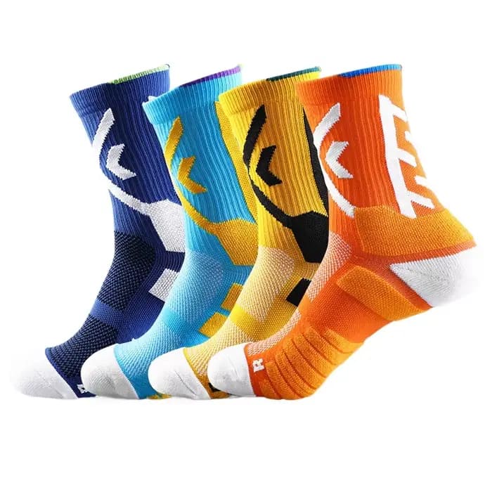 Chaussettes de basket-ball montantes évacuant l'humidité
