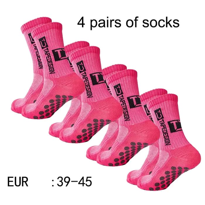 4 paires de nouvelles chaussettes de football collées à tube central TC pour l'entraînement sportif et la compétition