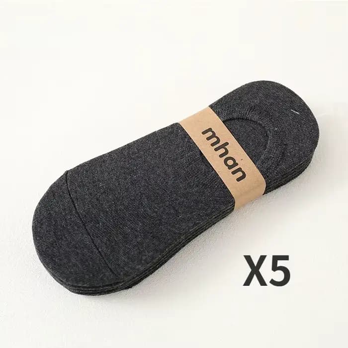 Chaussettes courtes pour hommes, No Show, coupe basse, cheville, coton, fines, noir, blanc, Multipack, antidérapantes, Silicone, été, respirantes, invisibles, 5 paire/lot