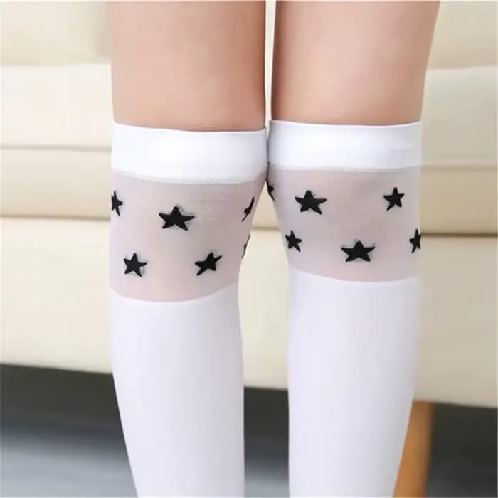 2 à 12 T blanc école filles chaussettes coton genou haute longues