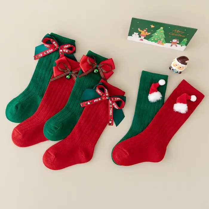 Chaussettes mi-mollet pour nouveau-né garçon et fille