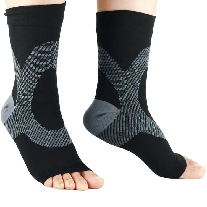 1 paire de chaussettes Nano pour neuropathie, manchon de Compression pour la cheville pour le gonflement, la fasciite plantaire, l'entorse, la neuropathie, pour femmes/hommes