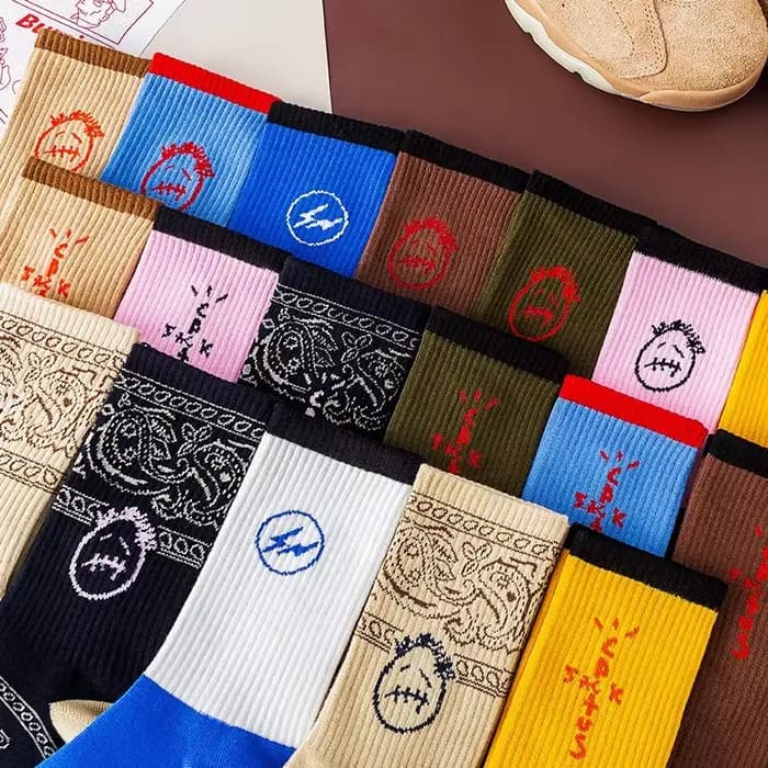 Nouvelles chaussettes pour hommes Hip-hop rue Skateboard Cactus Jack Skate Crew
