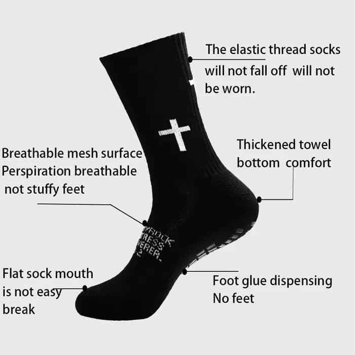Ensemble de 2 paires de chaussettes de Football antidérapantes et genouillères