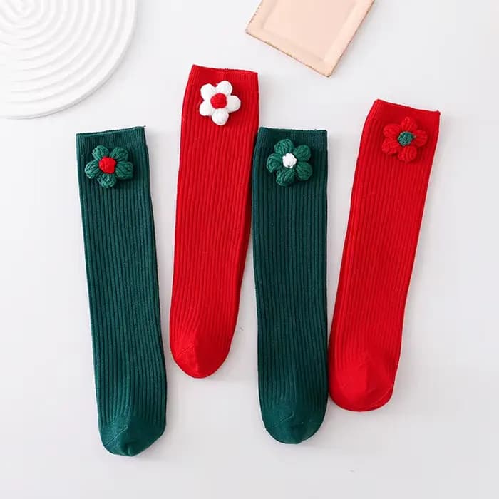 Chaussettes de Noël en coton respirant pour enfants