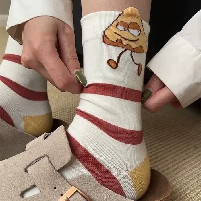Chaussettes confortables à tube moyen pour femmes