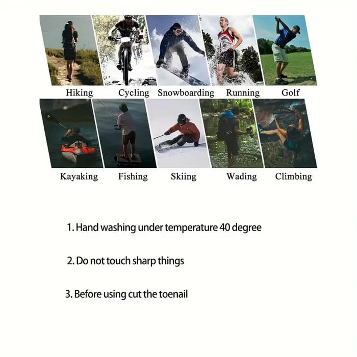 WRELS chaussettes imperméables Sports de plein air randonnée Wading Camping Trekking hiver ski chaussette chaude respirant chaussettes imperméables