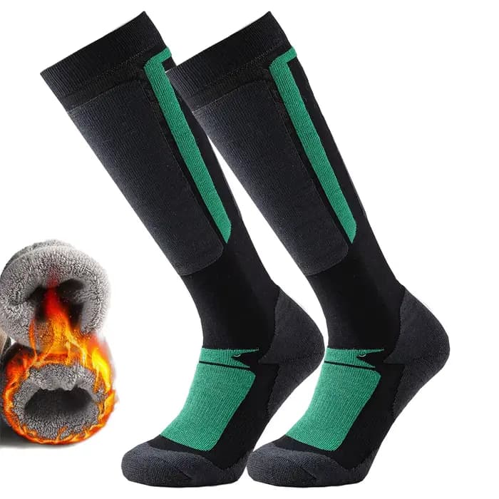 Hommes femmes chaussettes de ski hiver réchauffement épais genou haute