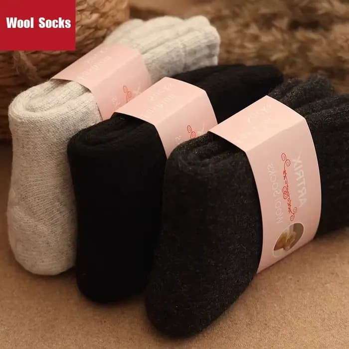 5 paires hiver Super plus épais chaussettes chaudes laine femmes