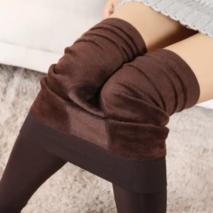 Collants doublés polaire confortables pour femmes, leggings chauds et extensibles à taille haute pour l'hiver, sous-vêtements thermiques épais et chauds, pantalons collants