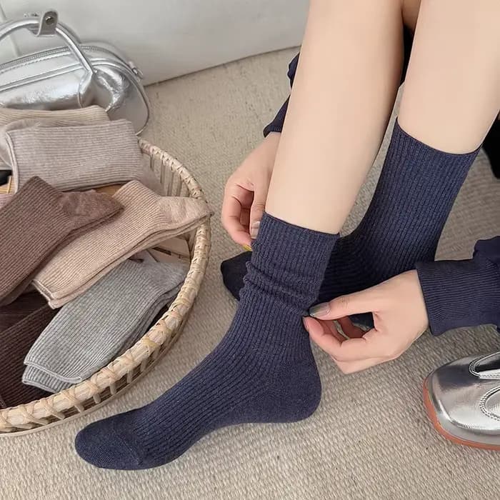 Chaussettes pour femmes nouveau automne hiver couleur classique décontracté