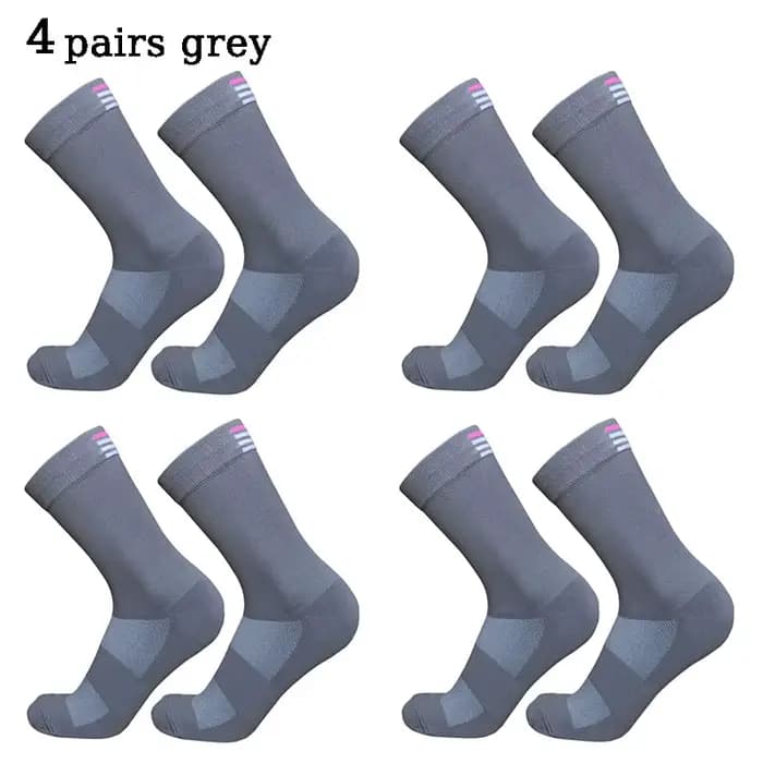 4 paires de chaussettes de cyclisme mi-longues RA pour hommes et femmes