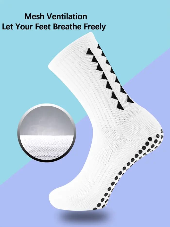 6 paires hommes femmes football grip chaussettes serviette bas sport