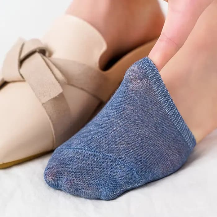10 pièces = 5 paires avant-pied demi-pied orteil chaussettes femmes été chaussettes invisibles couverture femme respirant No Show chaussettes couleur bonbon