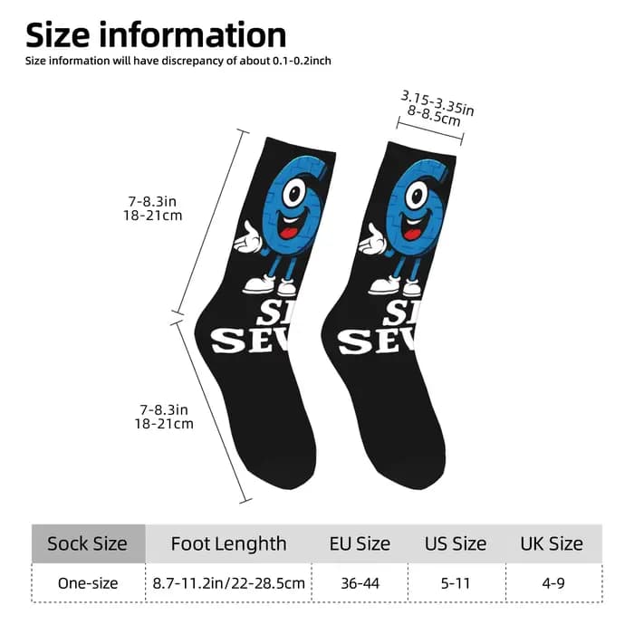 67 Six Seven 6-7 chaussettes habillées imprimées cerveau italien drôles Merch pour un usage quotidien